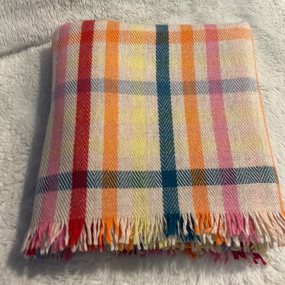 Irish Avoca colorful Blanket Scarf/Wrap.  Silken Cashmere Blend